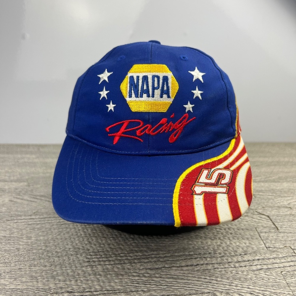 Vintage 90s NAPA Racing Michael Waltrip Hat Cap Strap Back Adjustable Nascar USA